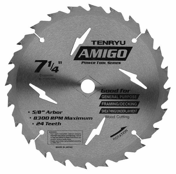 Tenryu, Tenryu PT-18524AM 7-1/4" Power Tool Series Saw Blade