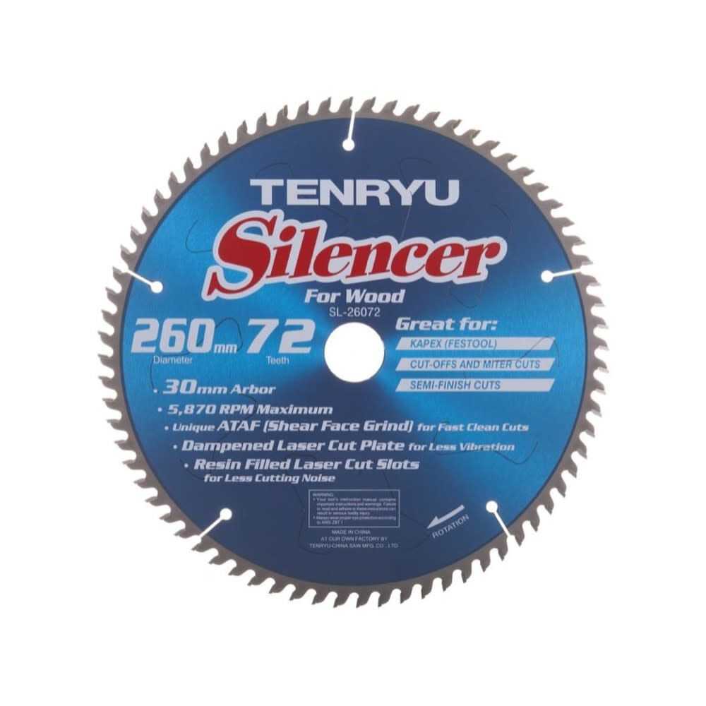 Tenryu, Tenryu SL-26072 260mm Silencer-Series Miter Saw Blade